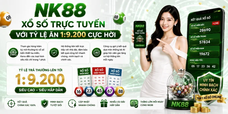 Xổ số trực tuyến nổi bật nhờ tỷ lệ trả thưởng 1:9.200 